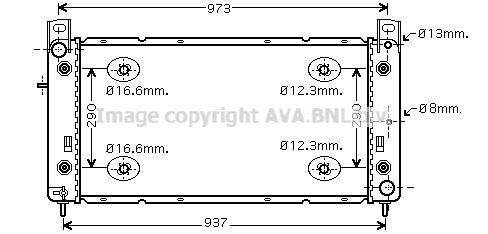 AVA QUALITY COOLING Радиатор, охлаждение двигателя HR2001